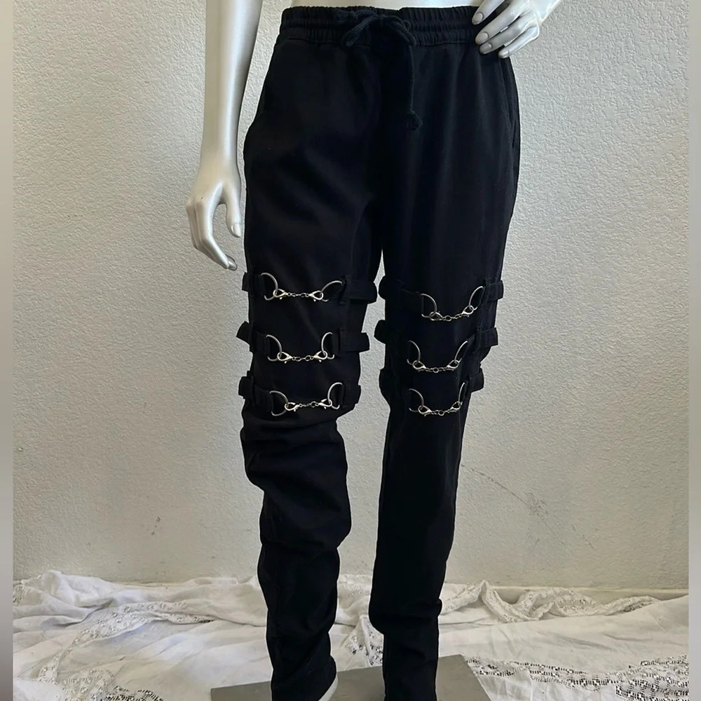 Hot Topic Size S/M Black Elastic Drawstring Waist